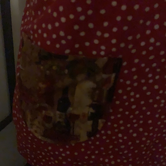 Vintage Custom Made Reversible Apron w/Pockets Artsy Stylish Wine Theme One Size - Picture 7 of 9